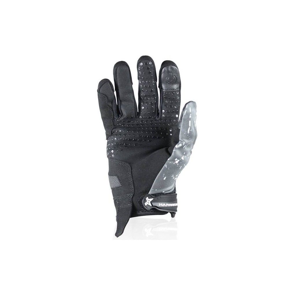 HARISSON SCORE man summer motorcycle scooter textile gloves EPI black-white