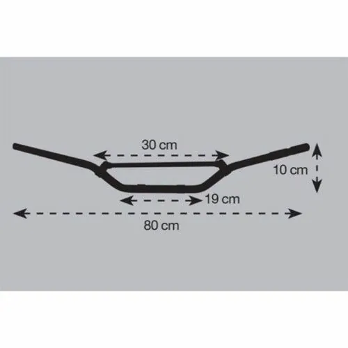 CHAFT guidon CROSS universel en ALU pour moto