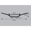 CHAFT guidon CROSS universel en ALU pour moto