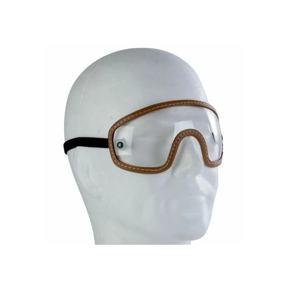 CHAFT google for motorcycle scooter jet helmet in brown leather