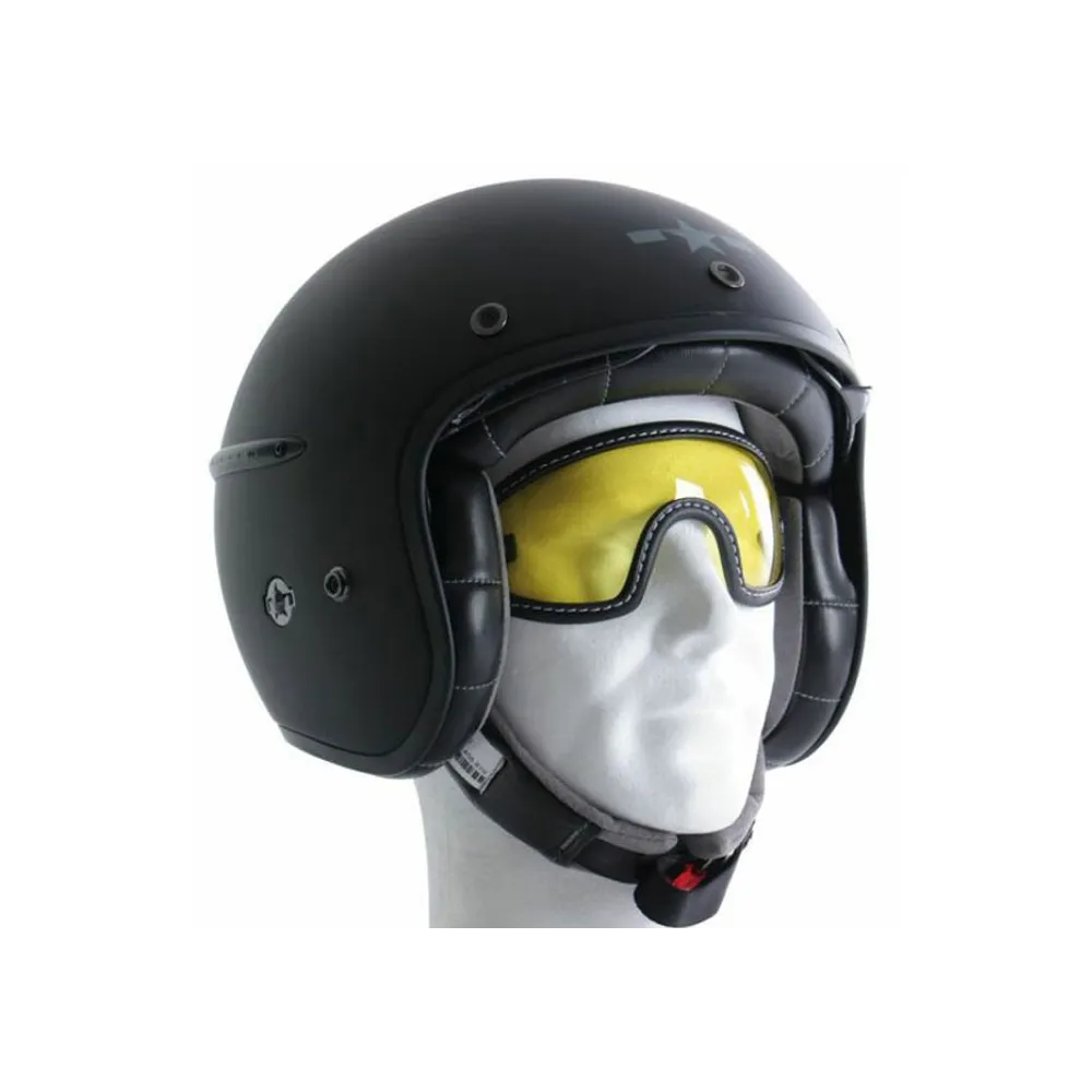 CHAFT google for motorcycle scooter jet helmet in brown leather