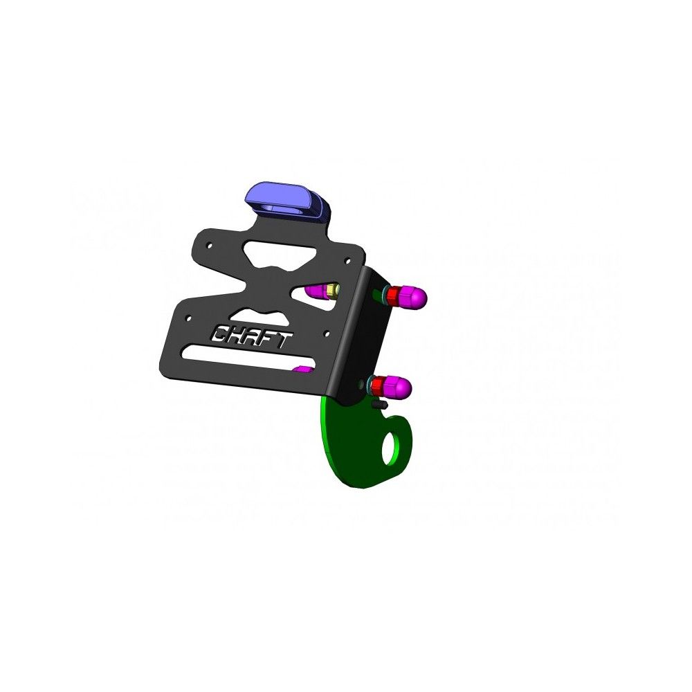 CHAFT universal adjustable universal lateral license plate holder for HARLEY INDIAN YAMAHA motorcycle - UL721