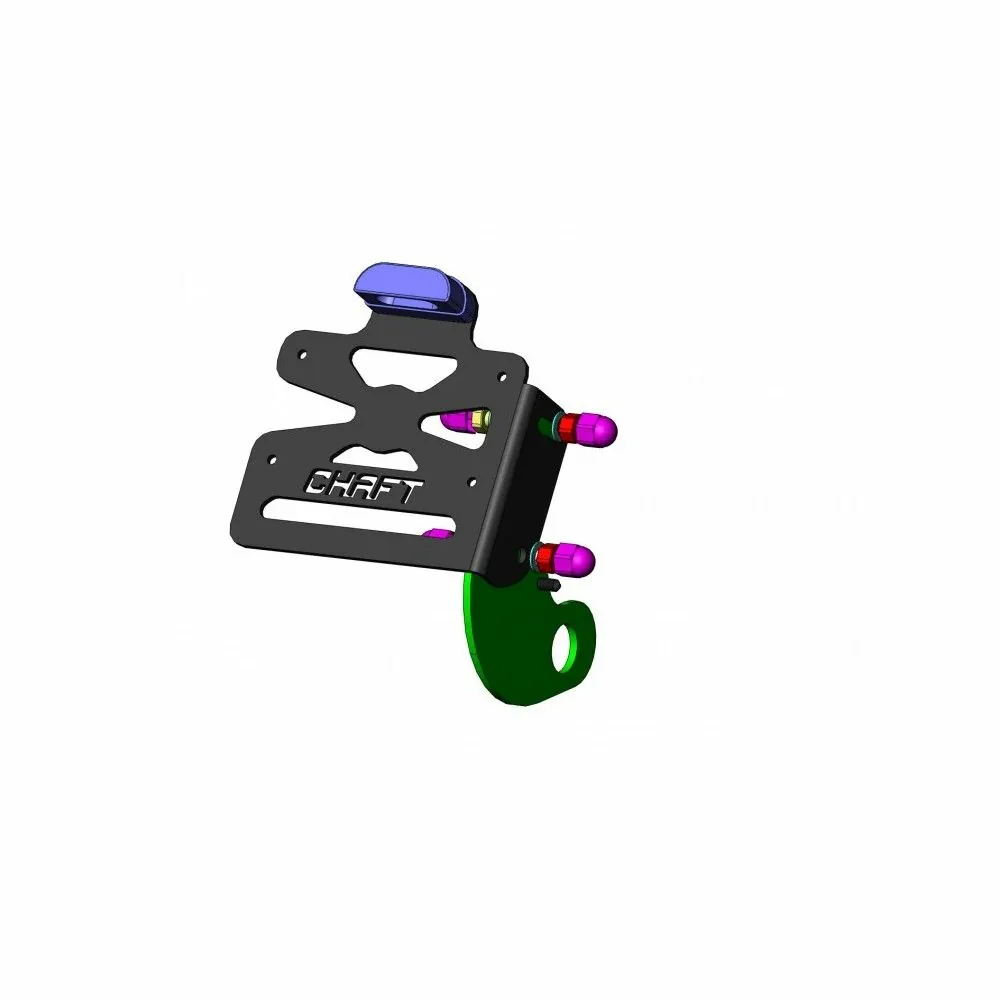 CHAFT universal adjustable universal lateral license plate holder for HARLEY INDIAN YAMAHA motorcycle - UL721