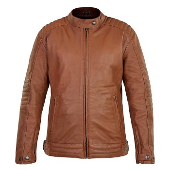 DG motorcycle LADY CHESTER all-seasons woman vintage leather jacket cognac PROMO