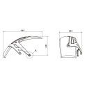 PUIG Rear mudguard BMW R1200 GS / ADVENTURE / EXCLUSIVE / RALLYE  / 2013 2017 ref 6352