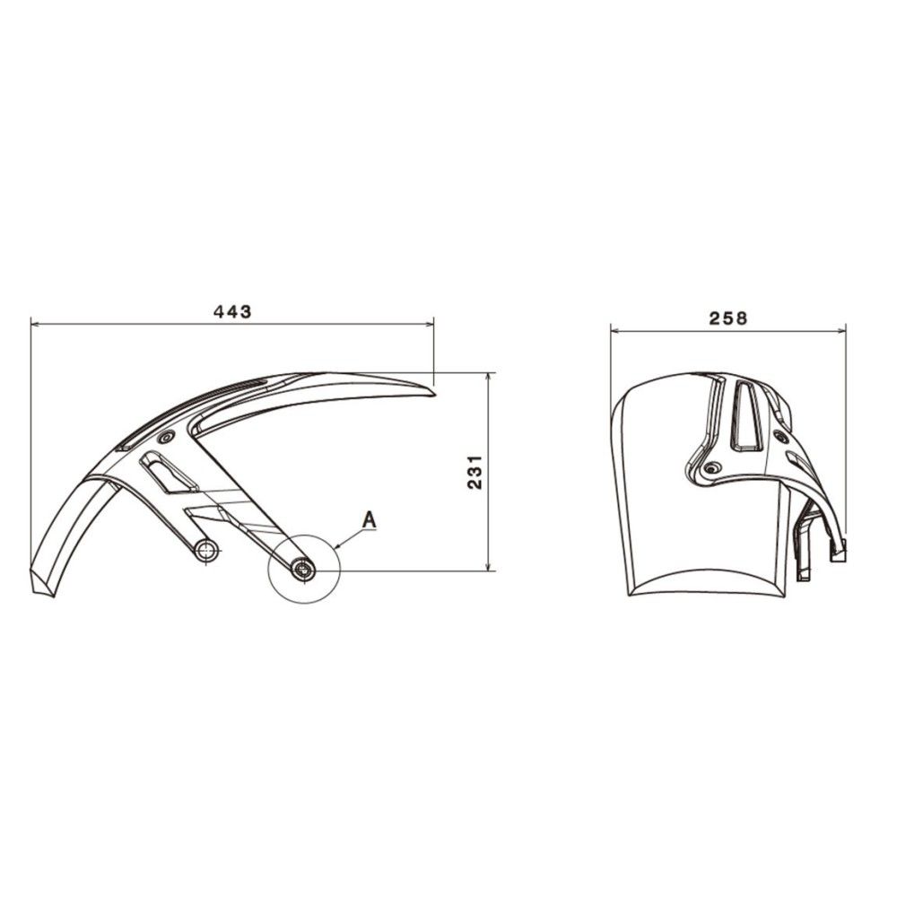 PUIG Rear mudguard BMW R1200 GS / ADVENTURE / EXCLUSIVE / RALLYE  / 2013 2017 ref 6352