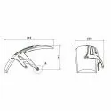 PUIG Rear mudguard BMW R1200 R / RS / 2015 2017 ref 7682