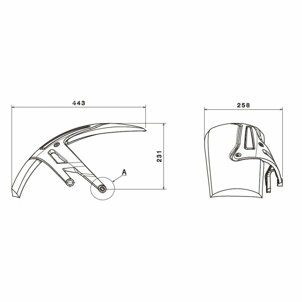 PUIG Garde Boue AR lèche roue BMW R1200 R / RS / 2015 2017 ref 7682