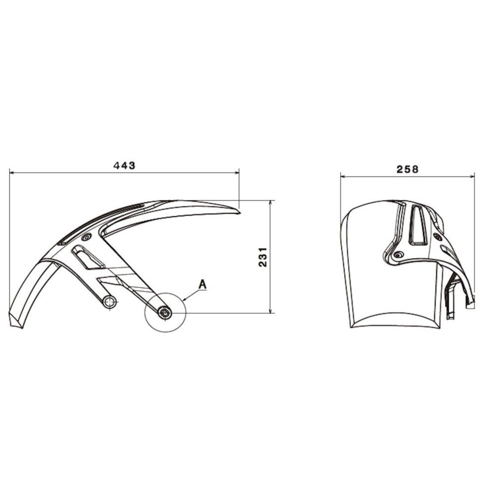 PUIG Rear mudguard BMW R1200 R RS / R1250 R RS / 2019 2025 - 3503