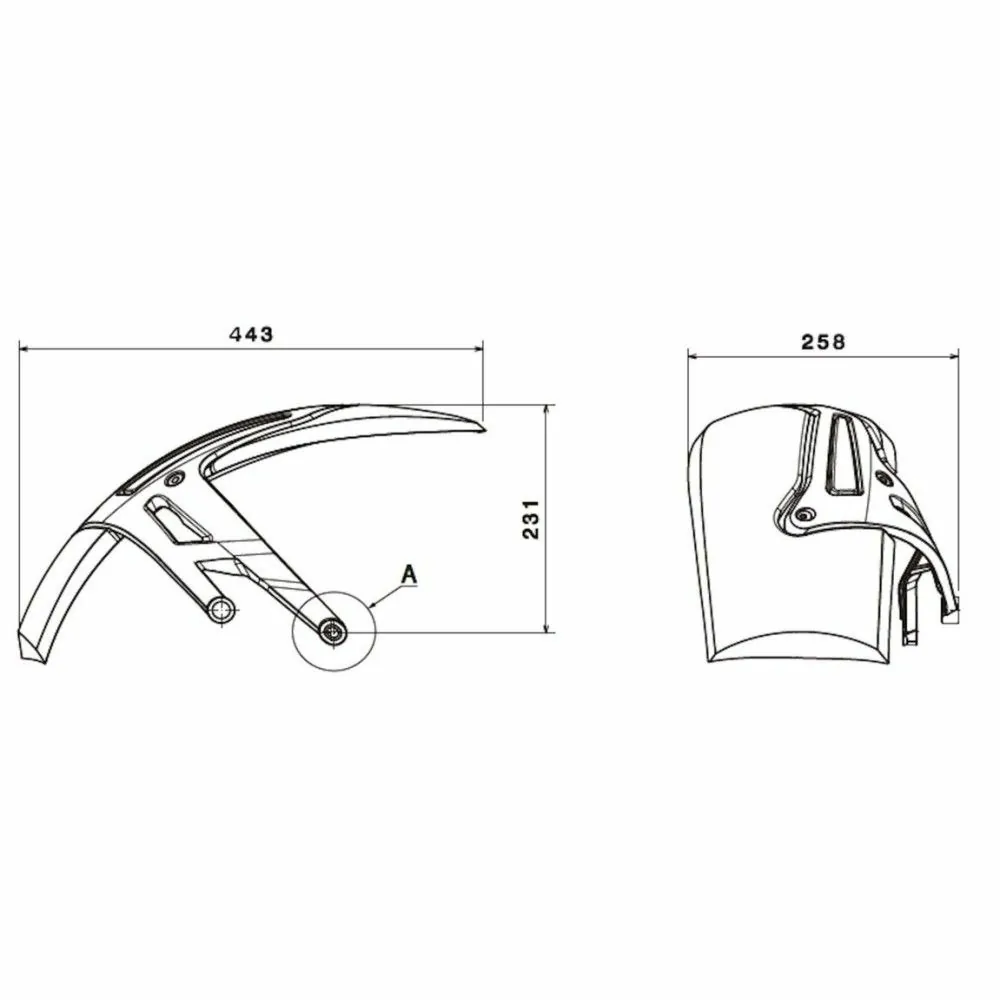 PUIG Rear mudguard BMW R1200 R RS / R1250 R RS / 2019 2025 - 3503
