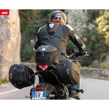 GIVI paire de sacoches cavalières rigides ST609 EASYLOCK moto scooter GT extensibles de 2x25L