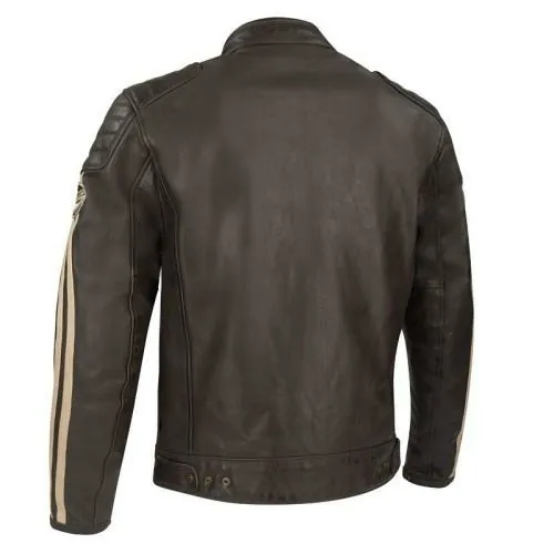 SEGURA blouson moto VENTURA cuir homme VINTAGE toutes saisons étanche marron-beige SCB1494