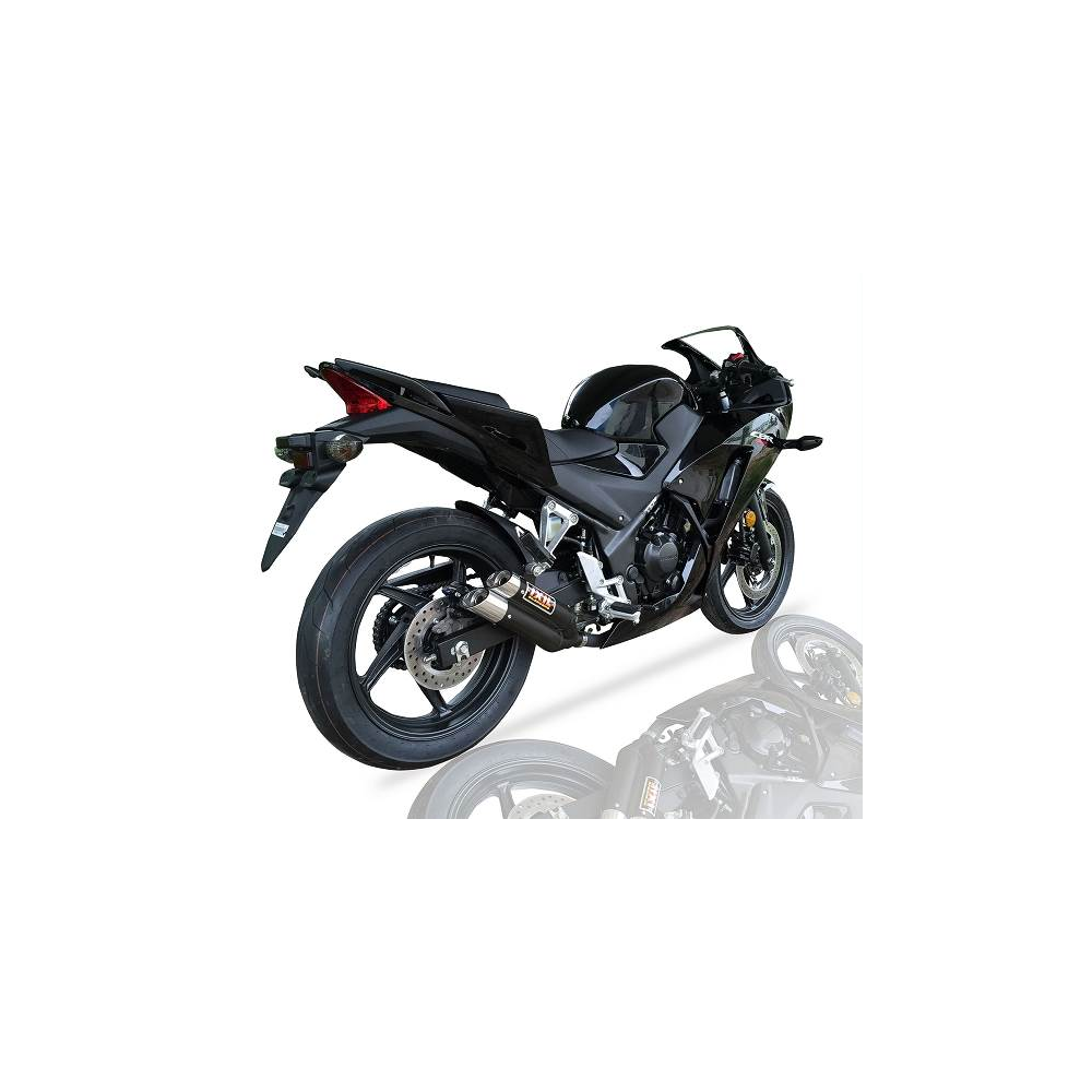 IXIL Honda CBR 300 R / 2015 2020 pot d'échappement double sortie L3X BLACK NON HOM XH6327XB