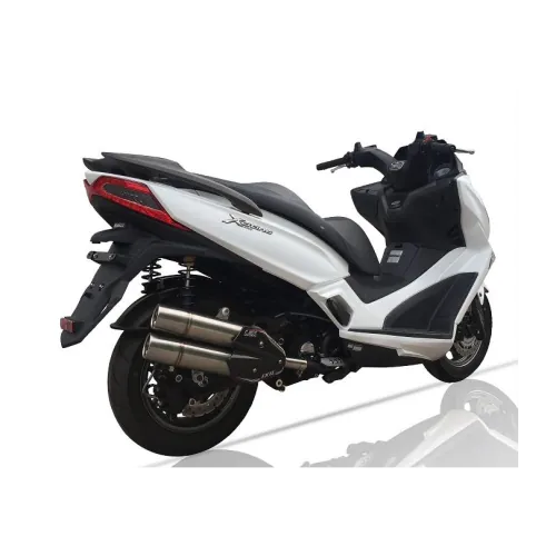 IXIL KYMCO XCITING 300 2008 à 2011 pot d'échappement double sortie L5X NON HOMOLOGUE ref XK 0330 XS