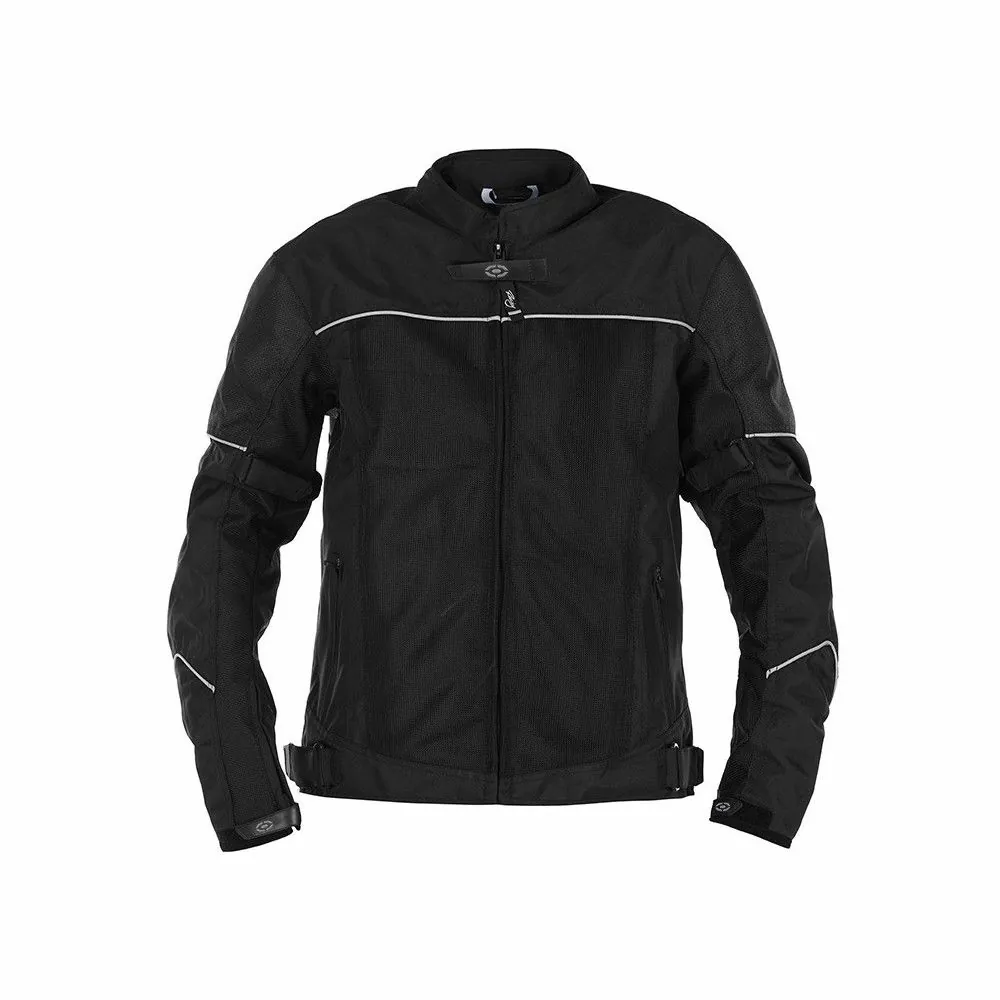 DG blouson moto été textile femme LADY MERCURY noir PROMO