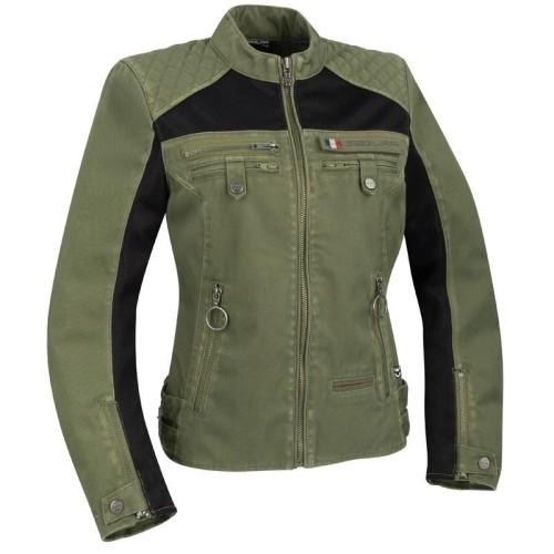 SEGURA LADY VANDA motorcycle summer woman jacket kaki STB1039