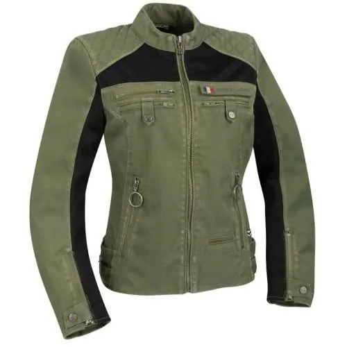 SEGURA LADY VANDA motorcycle summer woman jacket kaki STB1039