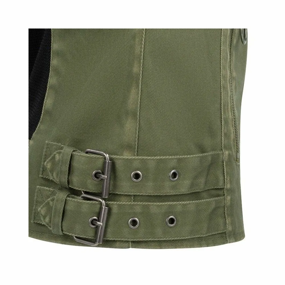 SEGURA blouson moto LADY VANDA textile femme été kaki STB1039