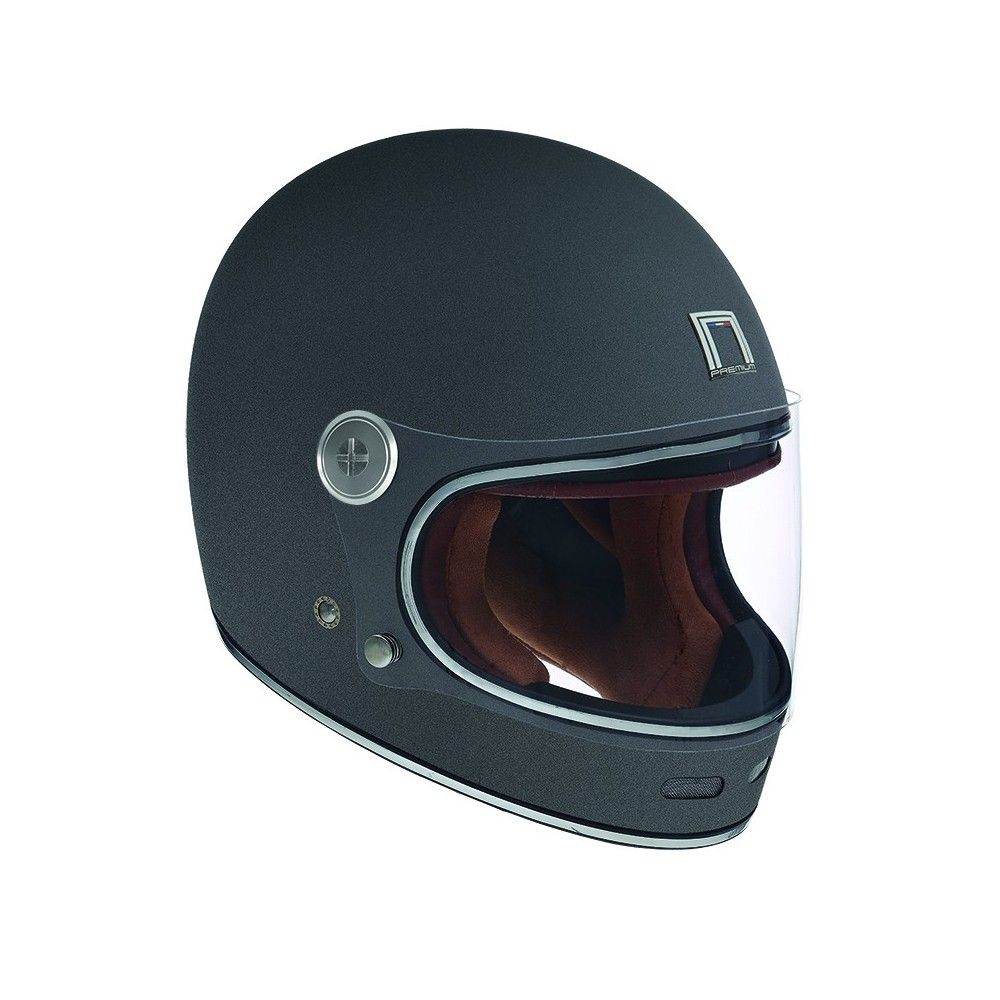 NOX casque intégral vintage FIBRE moto scooter REVENGE titane mat