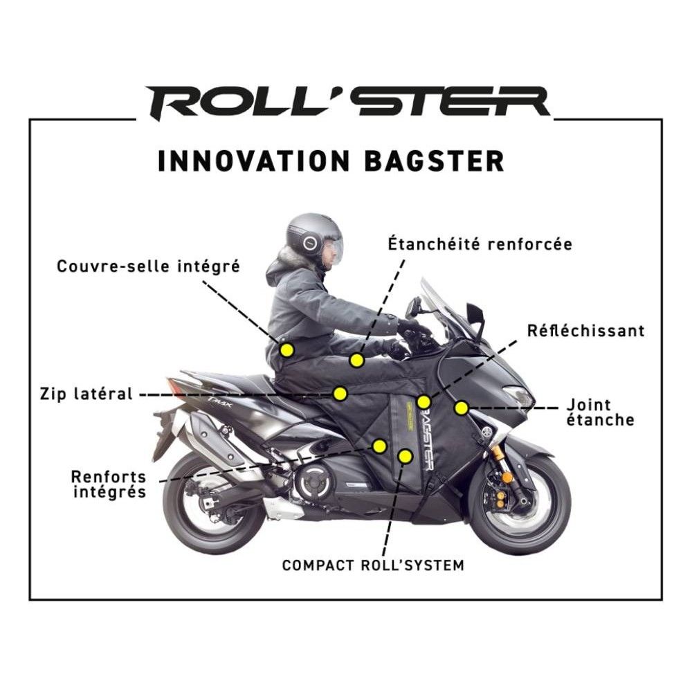 BAGSTER ROLL'STER tablier protection hiver été étanche PEUGEOT PULSION 125 / 2019 2026 - XTB460