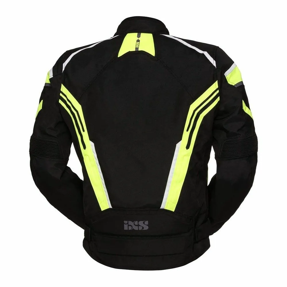 IXS motorcycle RS400 ST all seasons man textile jacket waterproof black-fluo PROMO