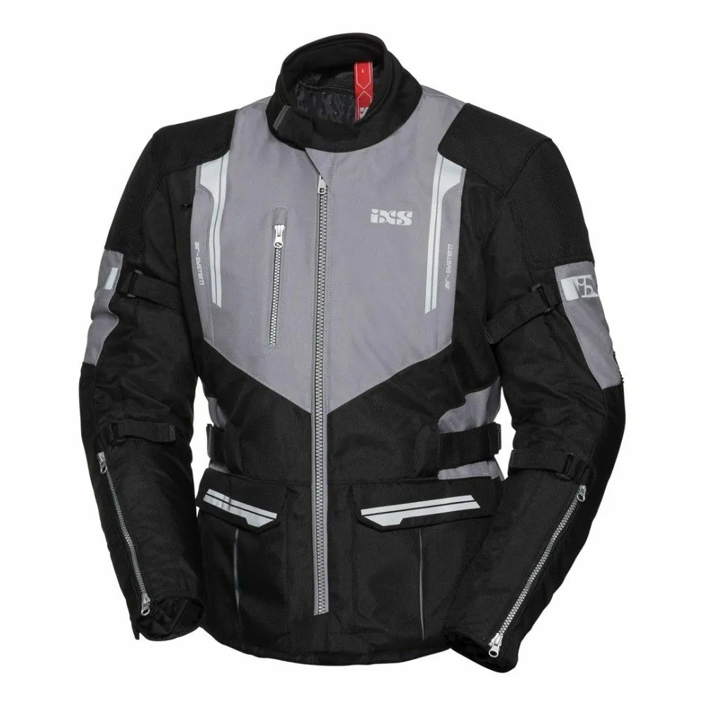 IXS motorcycle TOUR ST all seasons TOURING man textile waterproof jacket black-grey PROMO