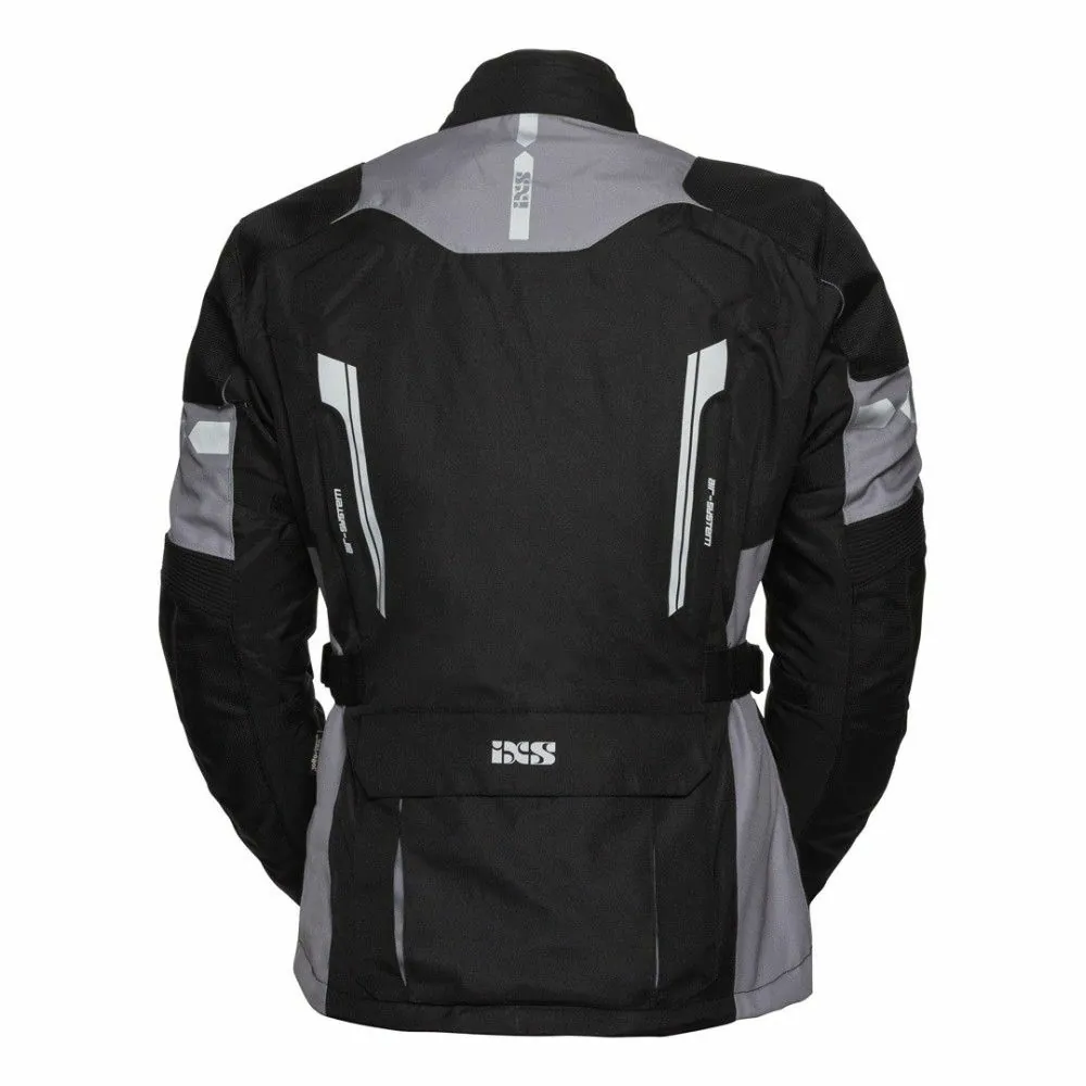 IXS motorcycle TOUR ST all seasons TOURING man textile waterproof jacket black-grey PROMO