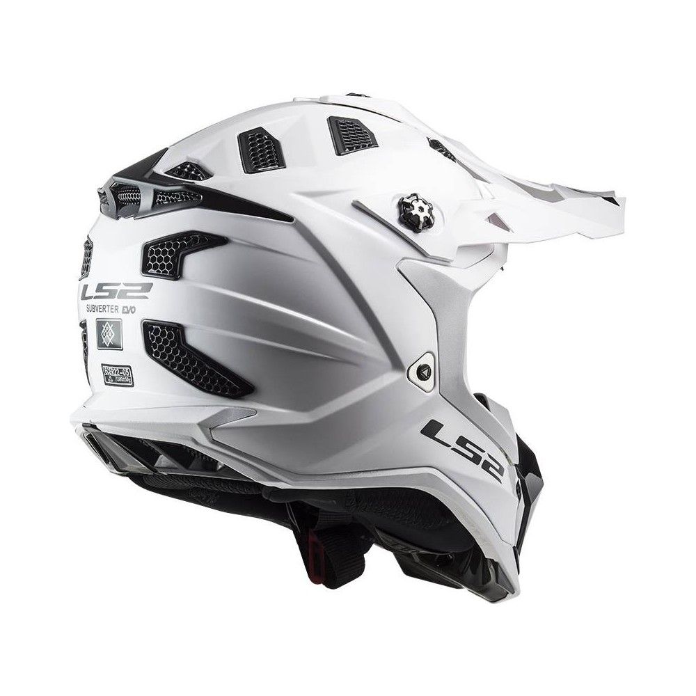 LS2 casque cross enduro quad SUBVERTER EVO SOLID MX700 blanc brillant