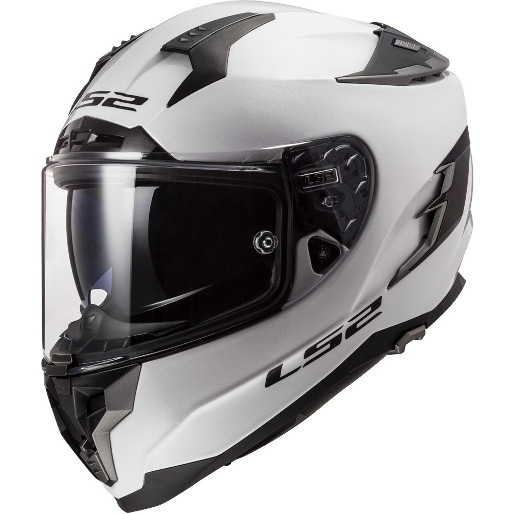 LS2 FF327 CHALLENGER SOLID FIBER integral helmet gloss white