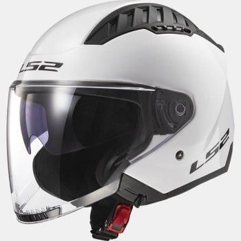 LS2 casque jet moto scooter OF600 COPTER SOLID blanc brillant