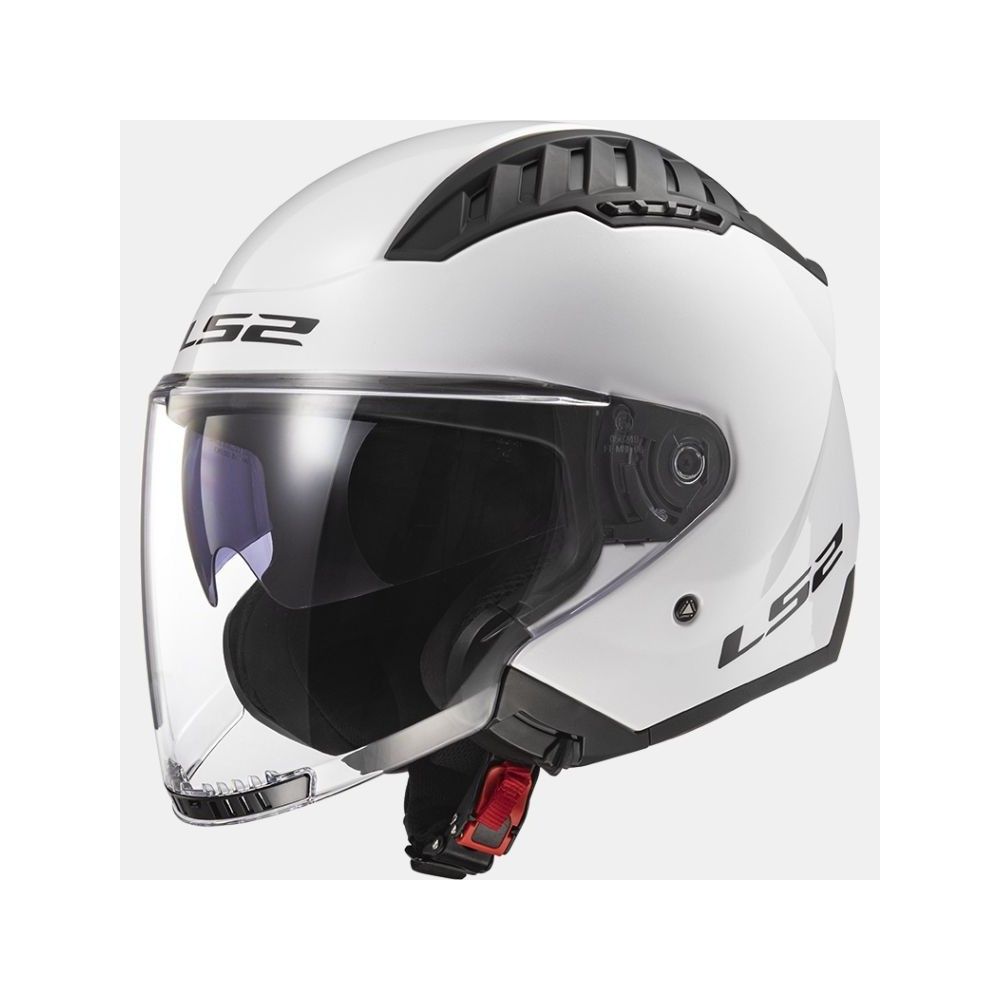 LS2 casque jet moto scooter OF600 COPTER SOLID blanc brillant