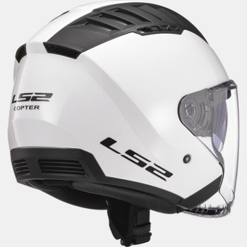 LS2 casque jet moto scooter OF600 COPTER SOLID blanc brillant