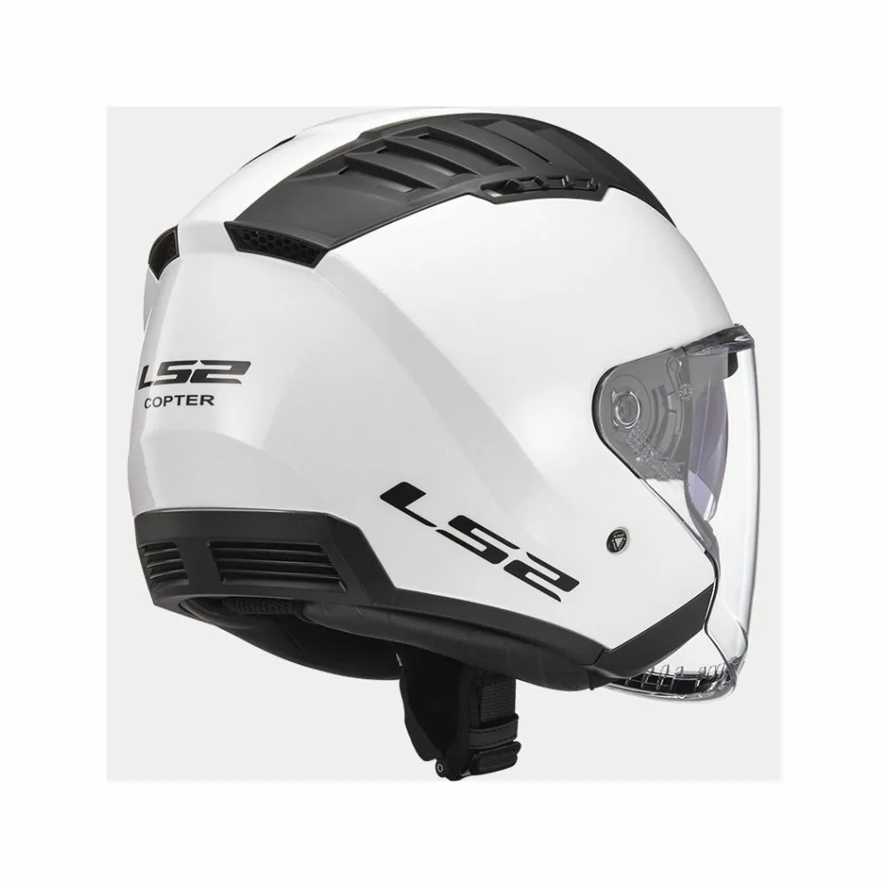 LS2 OF600 COPTER SOLID jet helmet motorcycle scooter gloss white