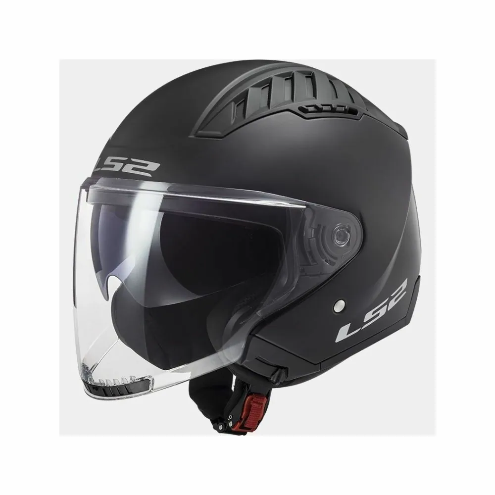 Casque Moto Double Visière Jet Ls2 OF600 Copter Solid Matt Black Vente en  Ligne 