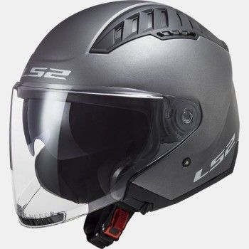 LS2 casque jet moto scooter OF600 COPTER SOLID titane mat