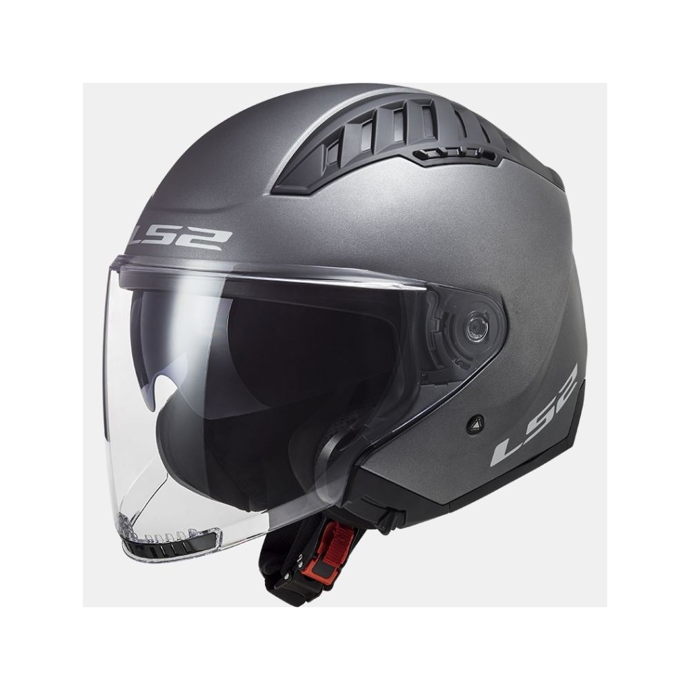 LS2 casque jet moto scooter OF600 COPTER SOLID titane mat