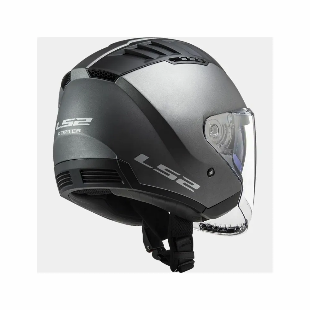 LS2 OF600 COPTER SOLID jet helmet motorcycle scooter matt titanium