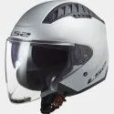 LS2 casque jet moto scooter OF600 COPTER SOLID silver mat