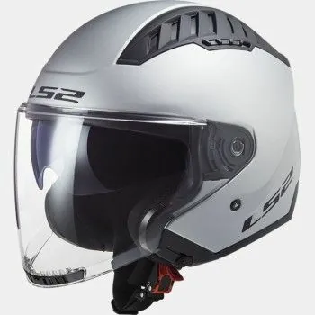 LS2 casque jet moto scooter OF600 COPTER SOLID silver mat