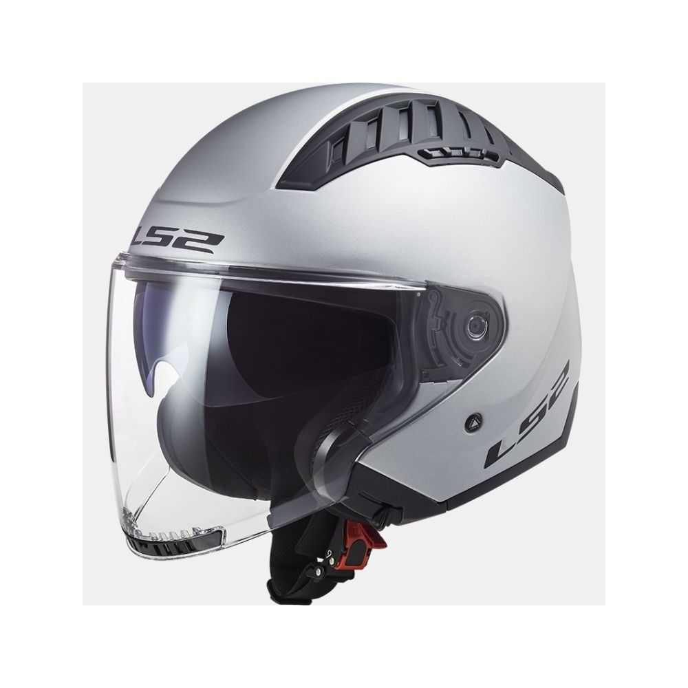 LS2 casque jet moto scooter OF600 COPTER SOLID silver mat