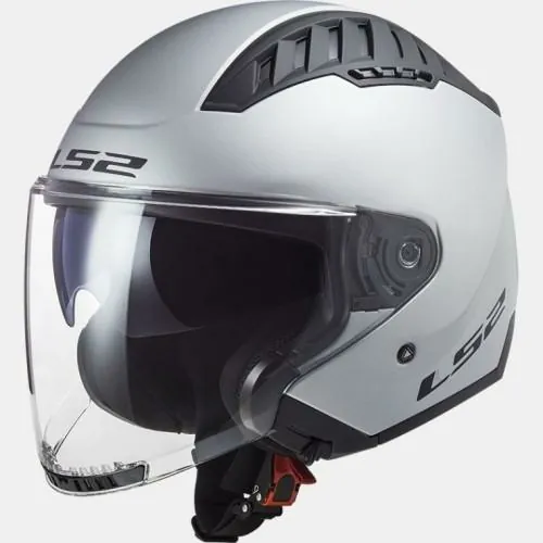 LS2 casque jet moto scooter OF600 COPTER SOLID silver mat