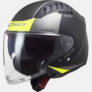 Casco moto Jet FLUID E2205 Multi Equalizer Yellow Fluo/Black