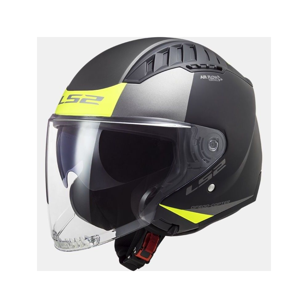 LS2 OF600 COPTER URBAN jet helmet motorcycle scooter matt black fluo