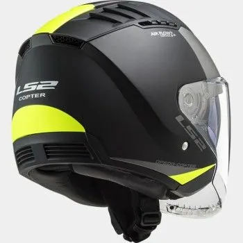 LS2 casque jet moto scooter OF600 COPTER URBAN noir fluo mat