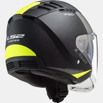 LS2 OF600 COPTER URBAN jet helmet motorcycle scooter matt black fluo