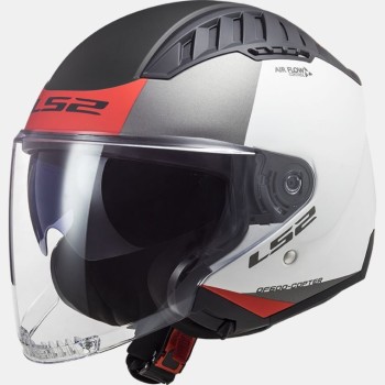 LS2 OF600 COPTER URBAN jet helmet motorcycle scooter matt white red