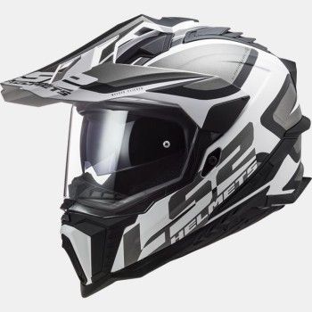 LS2 casque cross enduro quad trail MX701 EXPLORER ALTER noir blanc mat