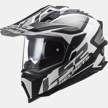 LS2 MX701 EXPLORER ALTER cross enduro quad trail helmet matt black white