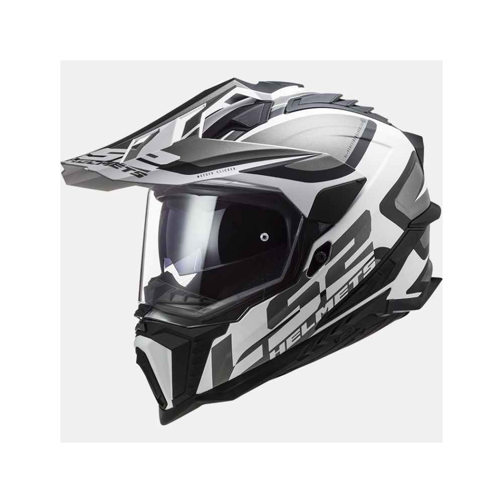 LS2 casque cross enduro quad trail MX701 EXPLORER ALTER noir blanc mat