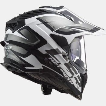 LS2 casque cross enduro quad trail MX701 EXPLORER ALTER noir blanc mat